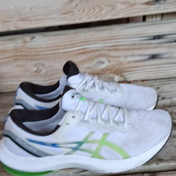 ASICS Gel-Pulse 13 White with Green and Blue Accents - Picture 6 of 10